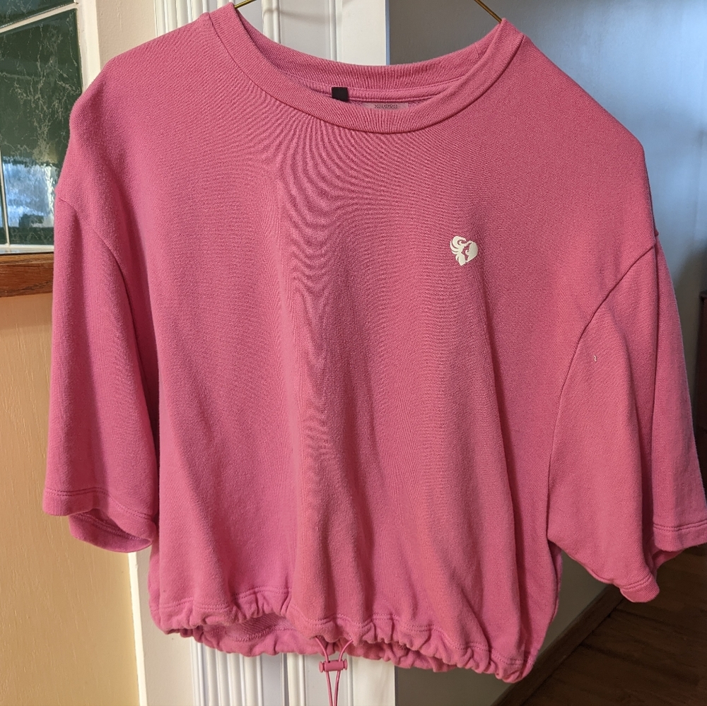 Women's best draw string cropped shirt